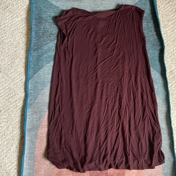 Eileen Fisher Purple Sleeveless Flowy Boho Tunic Dress - Picture 7 of 9